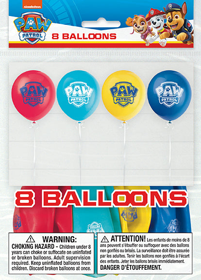 Paw Patrol 12in Latex Balloons 8ct