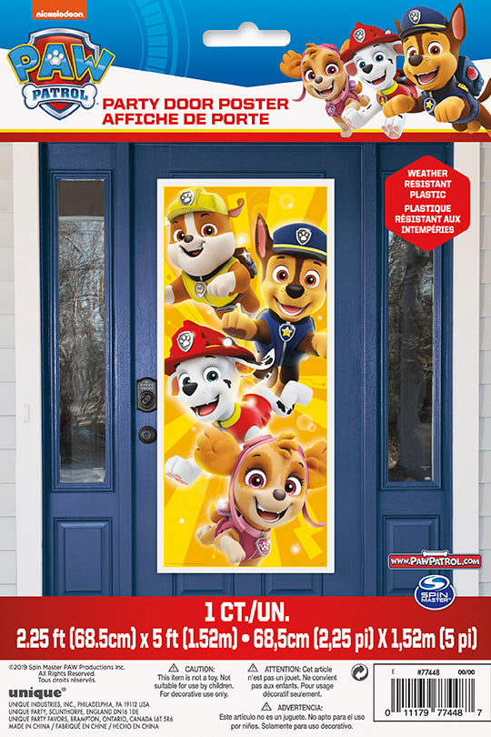 Paw Patrol Door Poster 27in x 60in