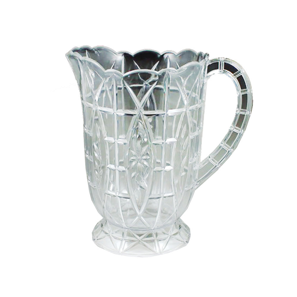 Clear Plastic Crystal Cut Pitcher 64oz
