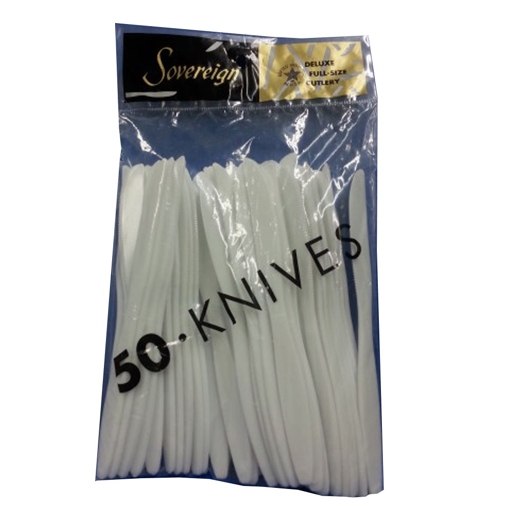 Sovereign White Cutlery 50ct