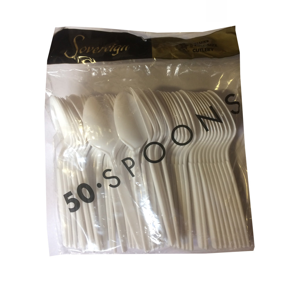 Sovereign White Cutlery 50ct