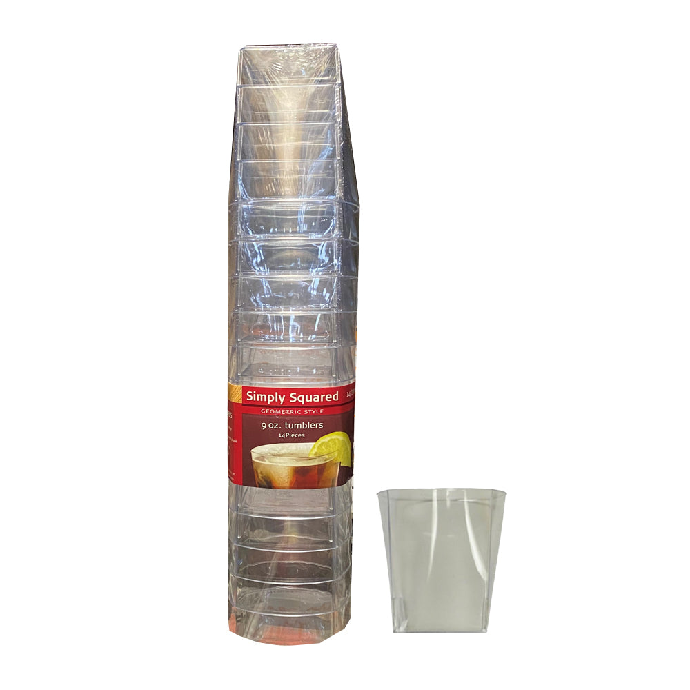 Square Plastic Tumblers 14ct
