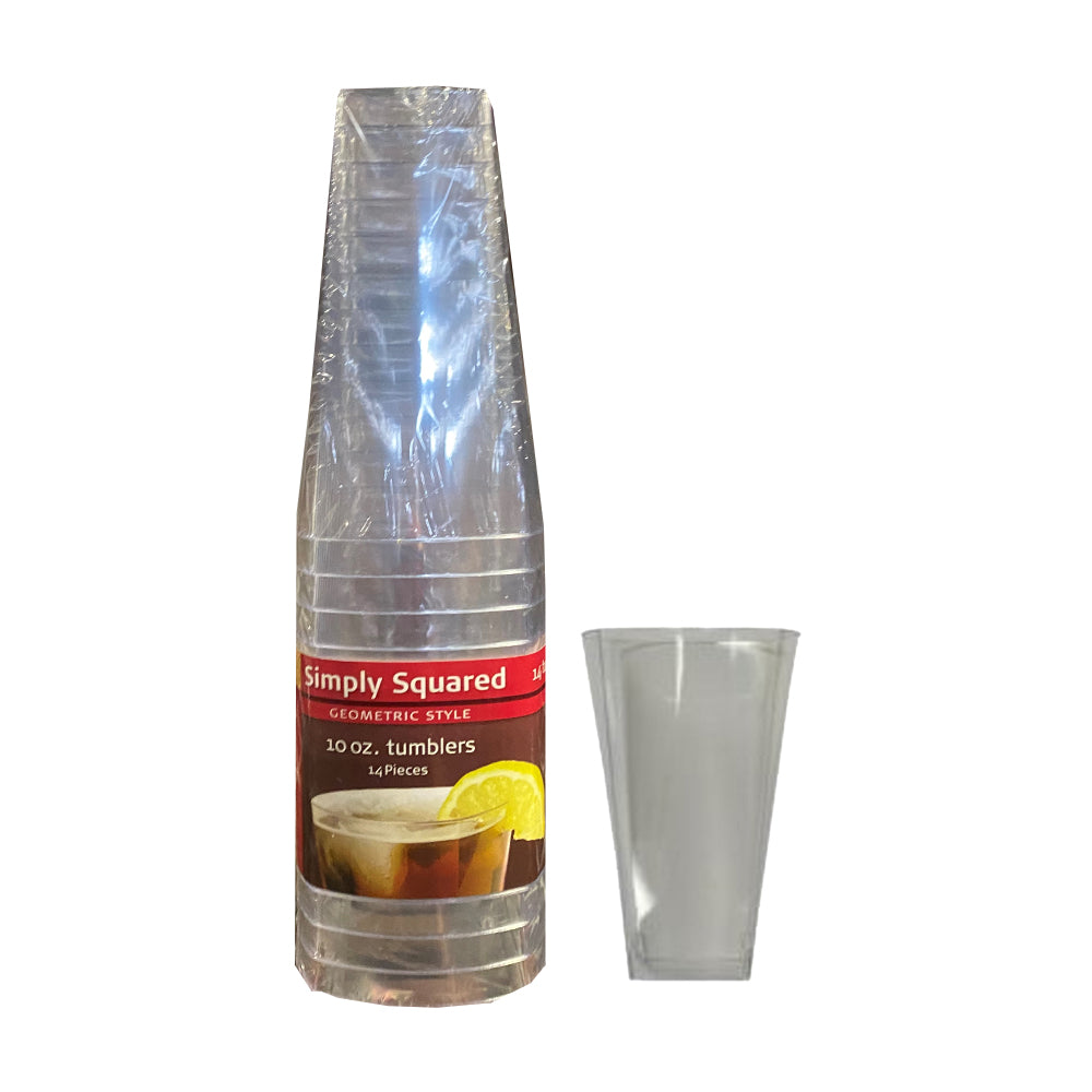 Square Plastic Tumblers 14ct