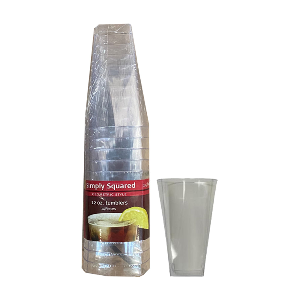Square Plastic Tumblers 14ct