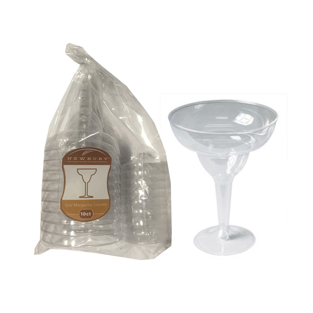 12oz Clear Plastic Margarita Glasses