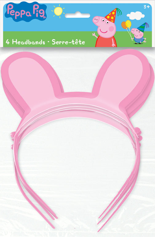 Peppa Pig Paper Headbands 4ct