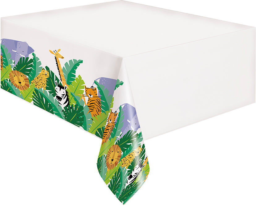 Animal Safari Plastic Table Cover 54x84
