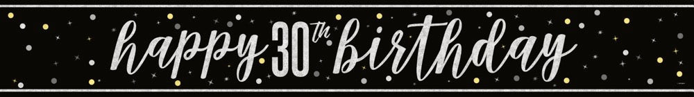 Glitz Black Prism Foil Banner 9ft - 30