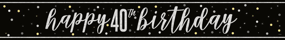 Glitz Black Prism Foil Banner 9ft - 40