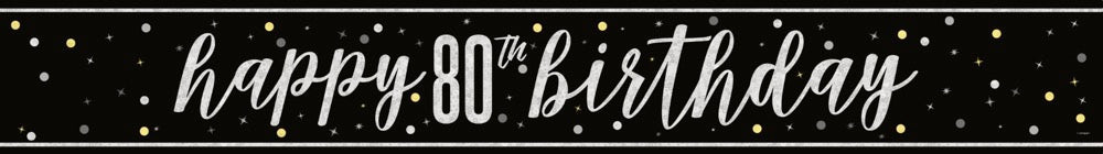 Glitz Black Prism Foil Banner 9ft - 80