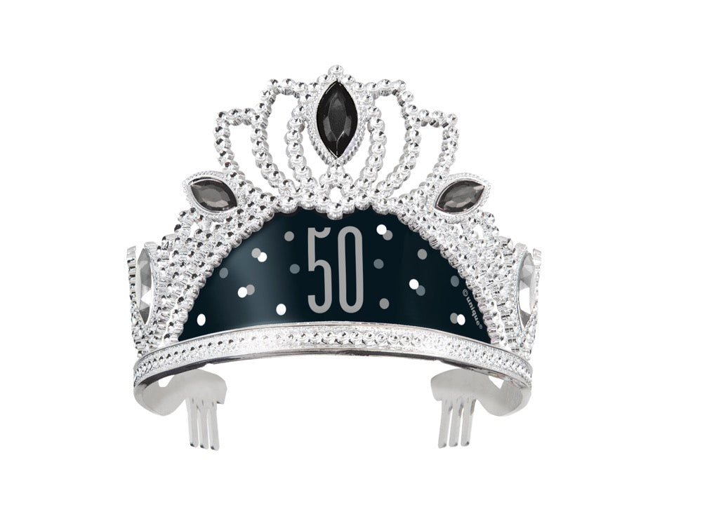 Glitz Black Age Plastic Tiara - 50