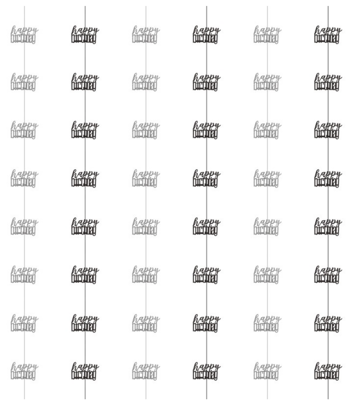 Glitz Black Hanging Decorations 5ft - Happy Birthday