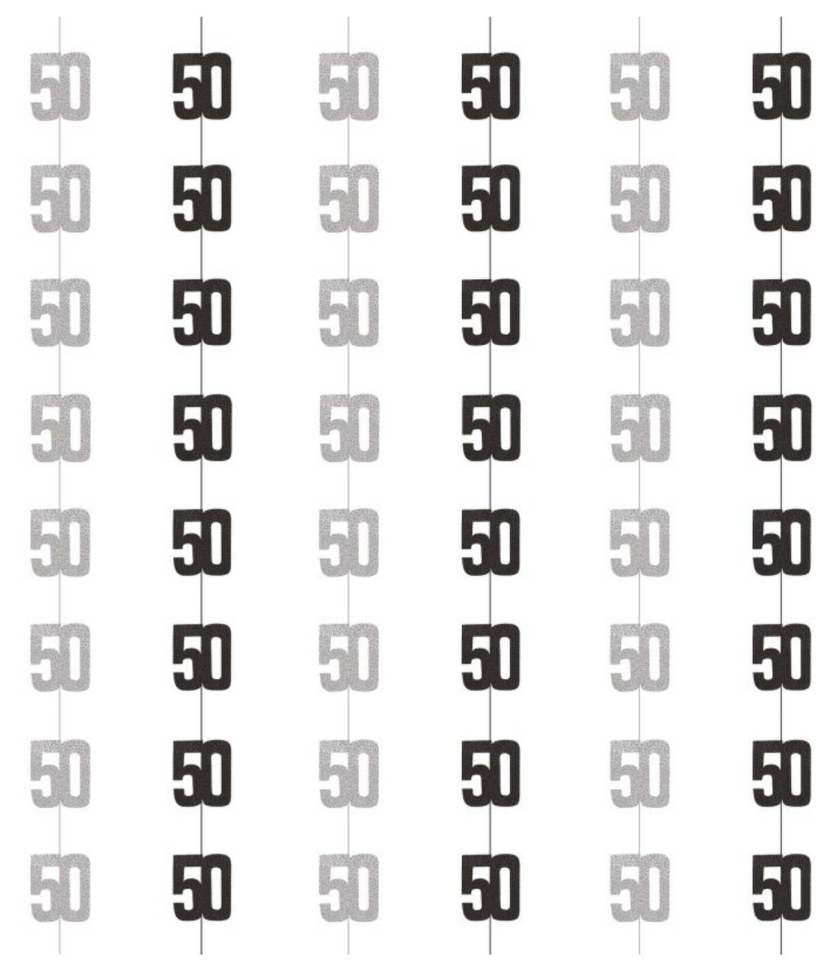 Glitz Black Hanging Decorations 5ft - 50