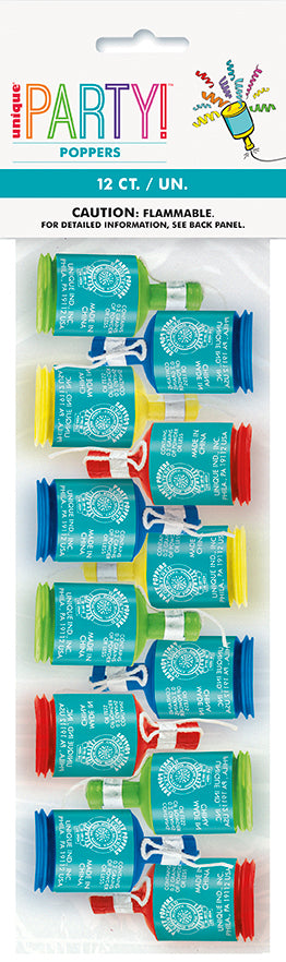 Champagne Party Poppers 12ct