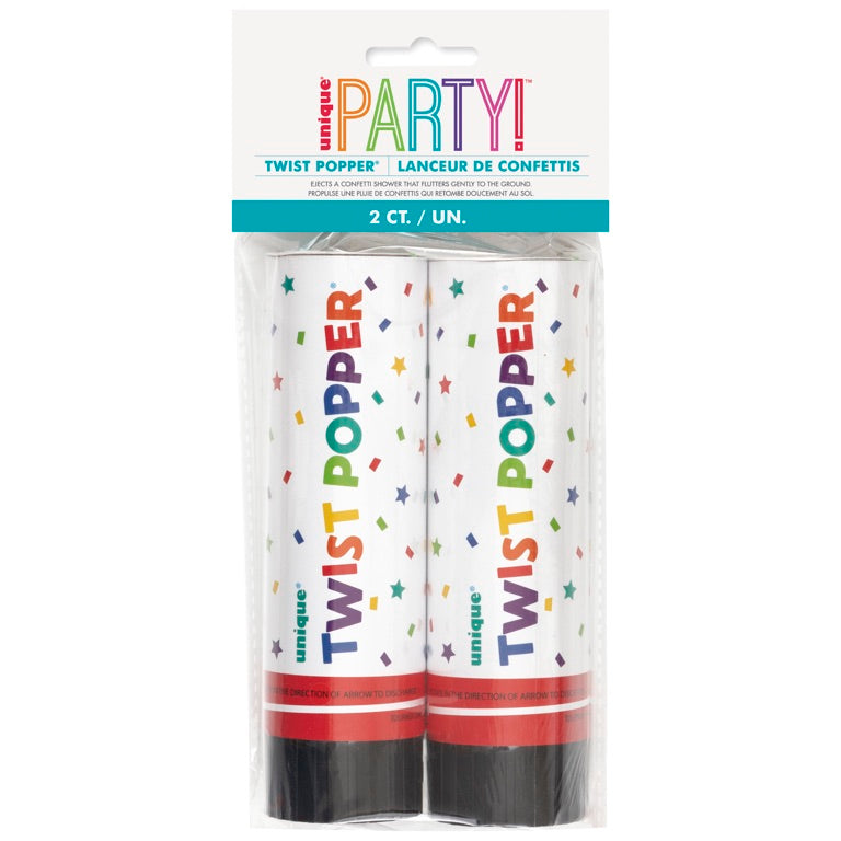 Twist Confetti Popper 6in - 2ct