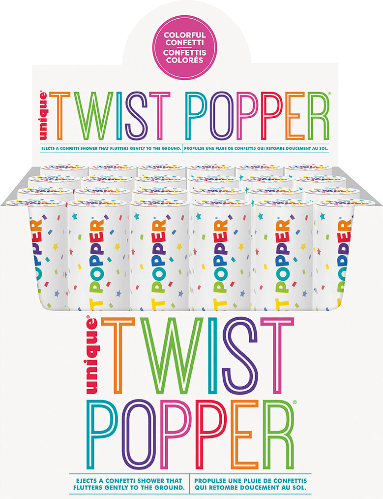 Twist Confetti Popper 7.5in
