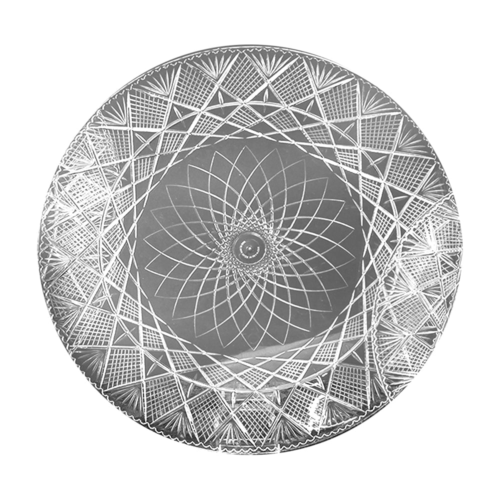 Crystal Elegance Clear Plastic Platter