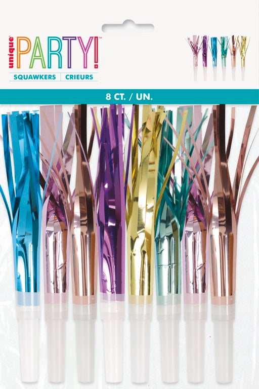 Foil Squawkers 8ct - Assorted Colors