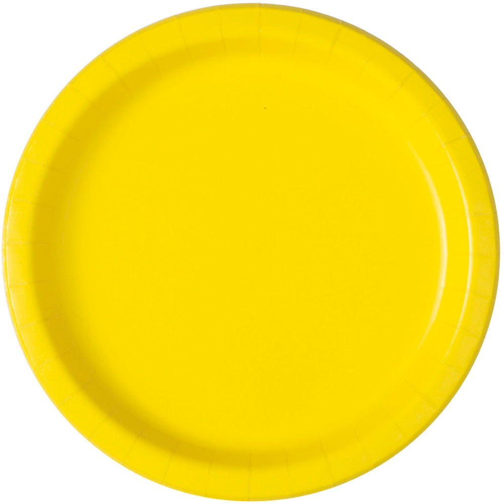 Yellow Round 7in Dessert Plates 20ct