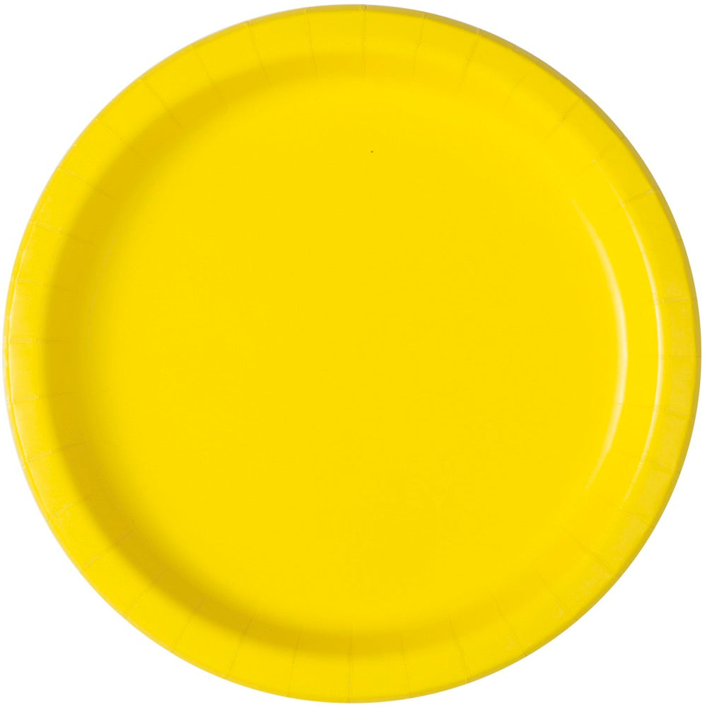 Yellow Round 9in Dinner Plates 16ct