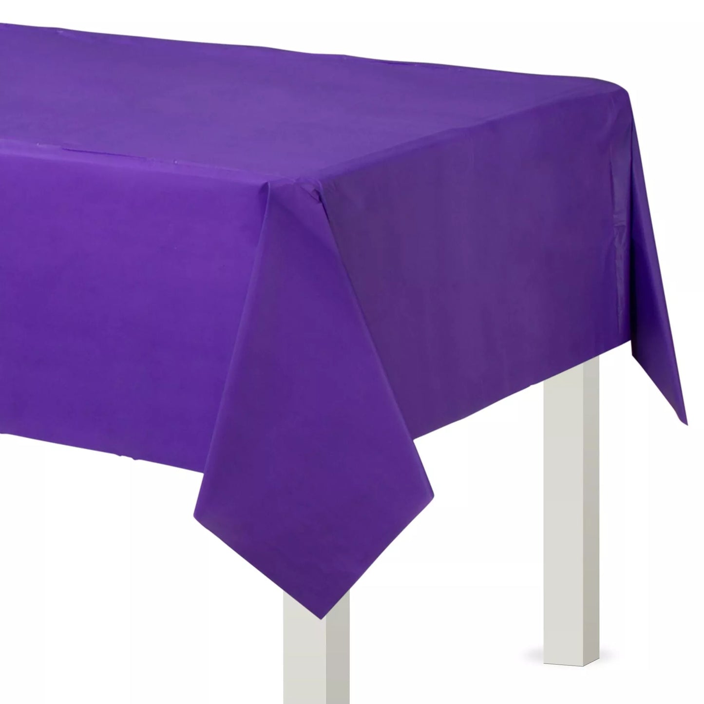 Purple Plastic Rectangle Table Cover 54x108