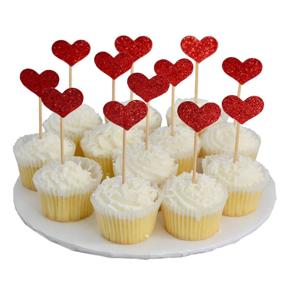 Red Hearts Party Picks 12ct