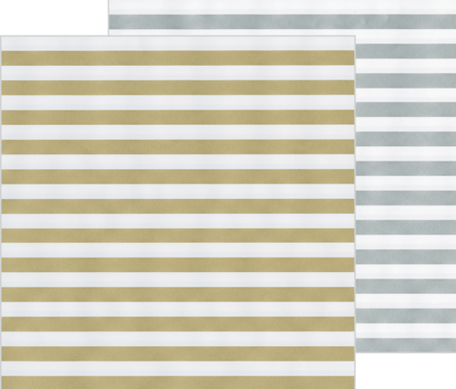 Roll Wrap - Club Stripe Gold/Silver Reversible 30”x8’