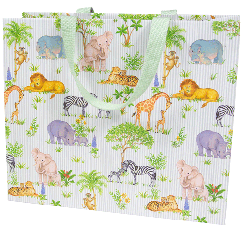 Safari Baby Gift Bag Lg 11 3/4 X 4 3/4 X 10