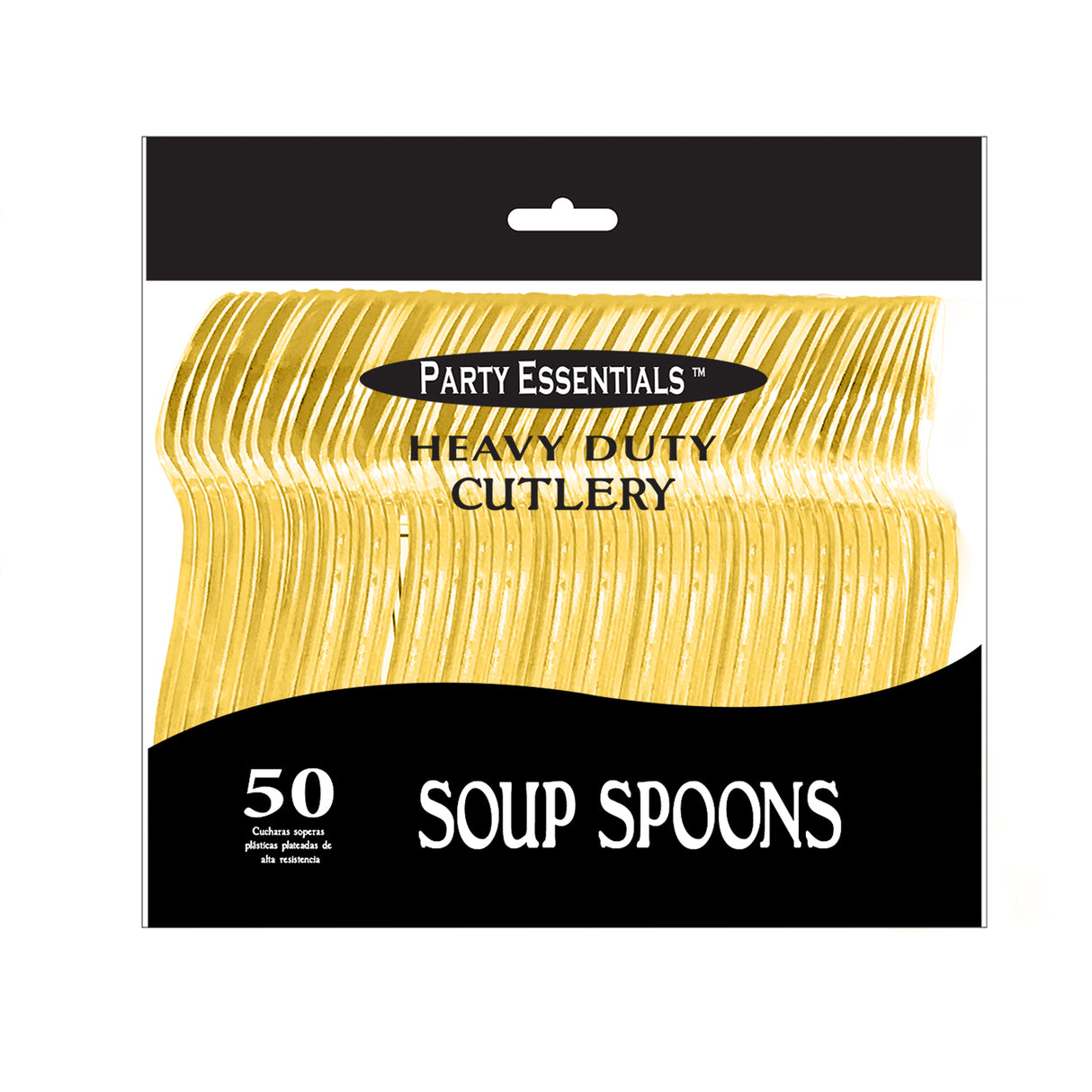 Gold Plastic Cutlery 50ct