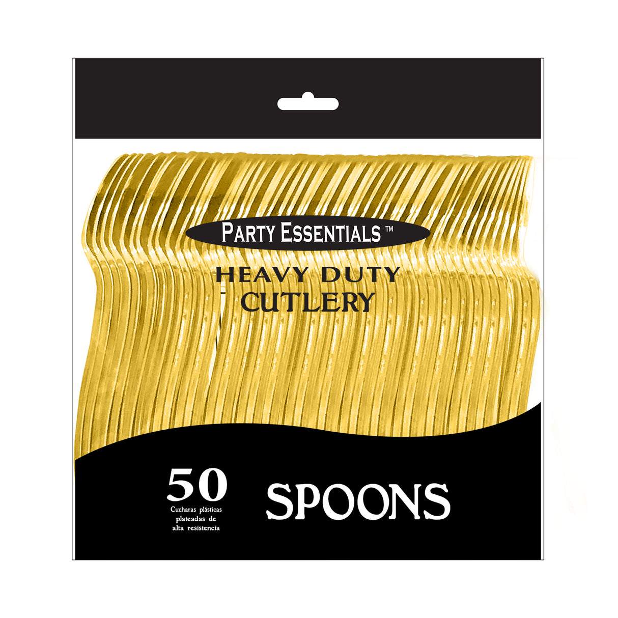 Gold Plastic Cutlery 50ct