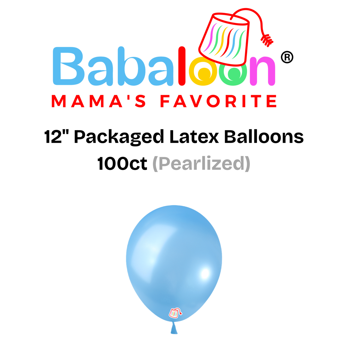 12" Pearlized Packaged Latex Balloons 100ct - Not Inflated
