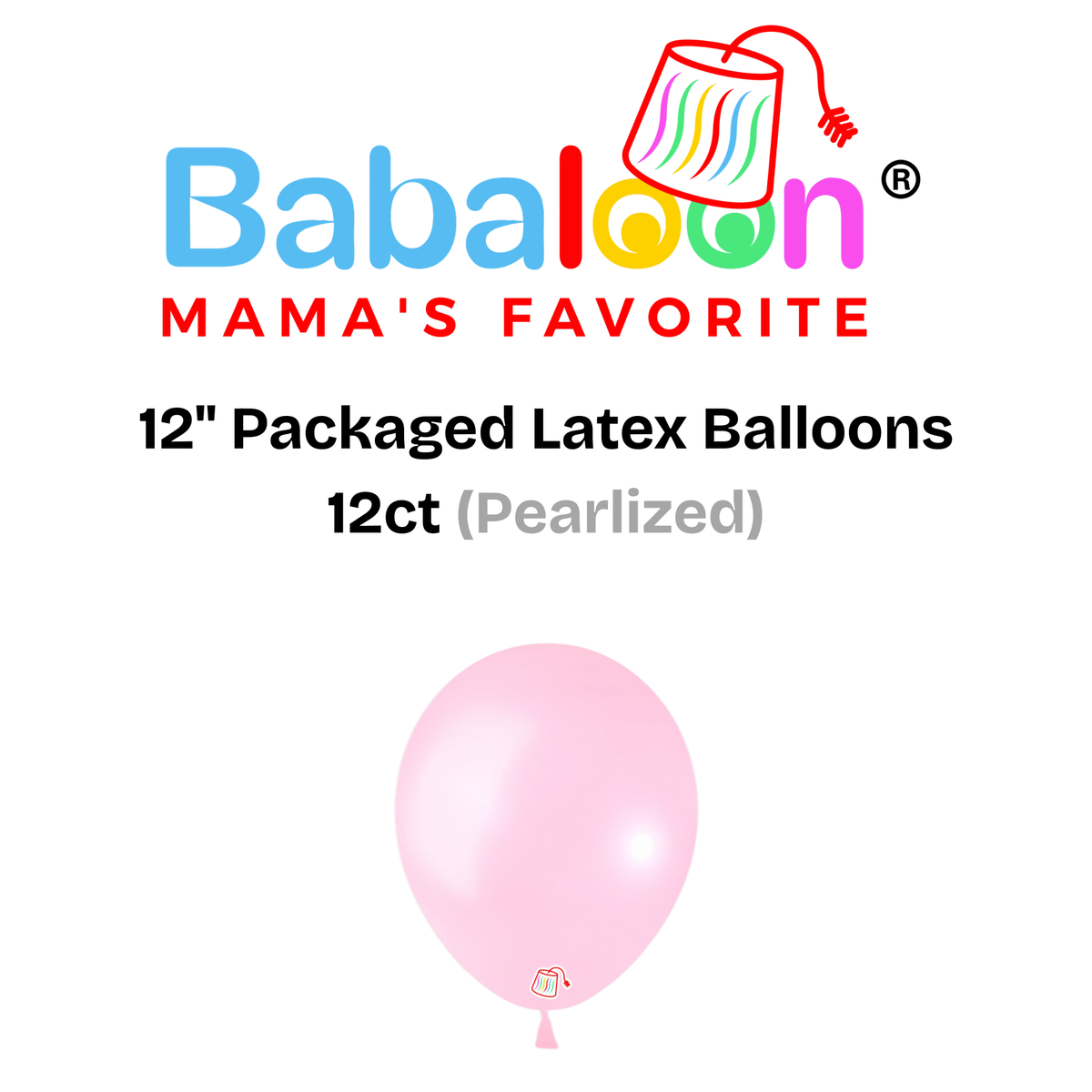 12" Pearlized Packaged Latex Balloons 12ct - Not Inflated