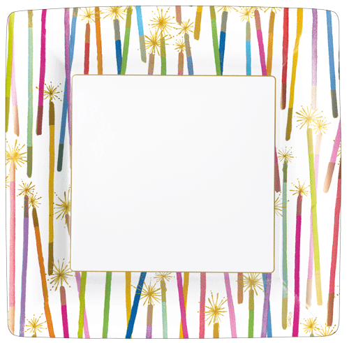 Birthday Candles Tableware Dinner Plates 8ct