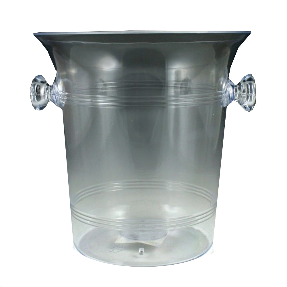 Clear 7.5 Qt. Plastic Ice Bucket w/Handle