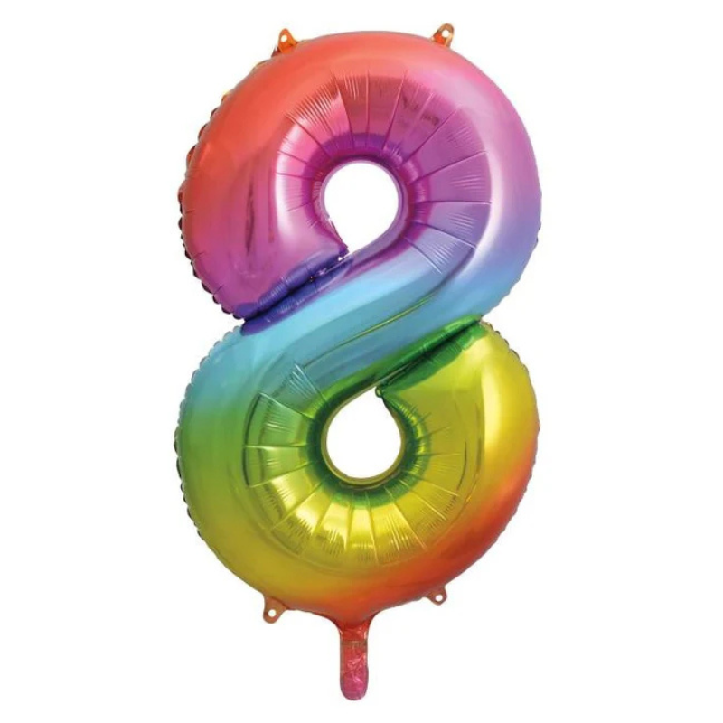 34in Number Balloons: Rainbow