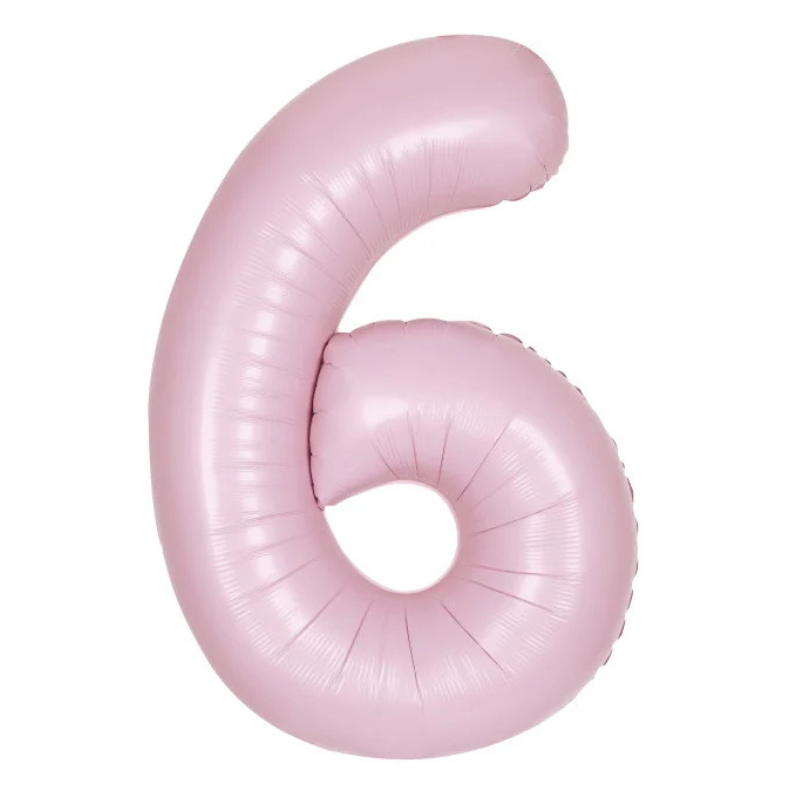 34in Number Balloons: Light Pink Matte