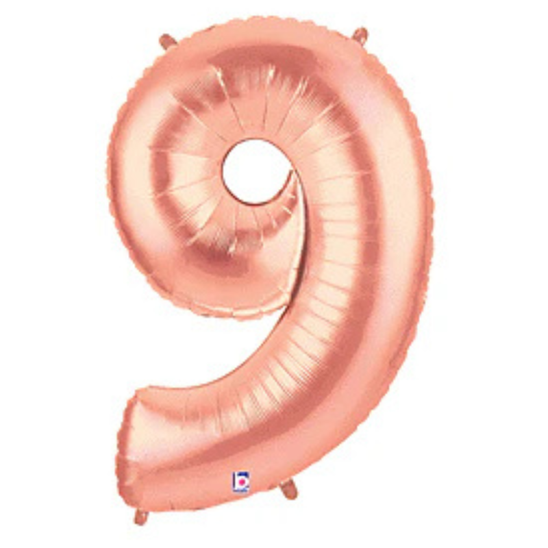 34in Number Balloons: Rose Gold