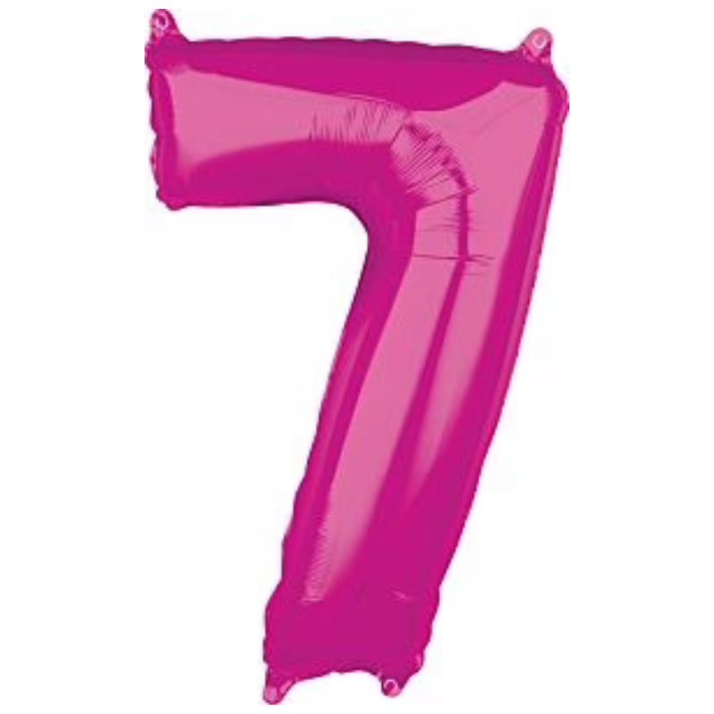 34in Number Balloons: Bright Pink
