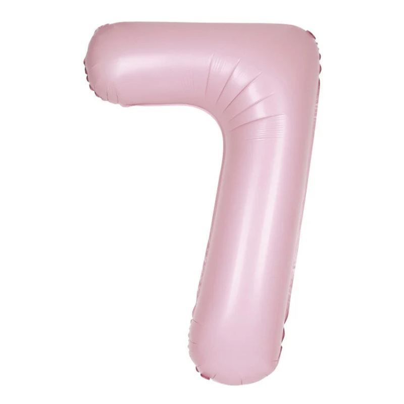 34in Number Balloons: Light Pink Matte