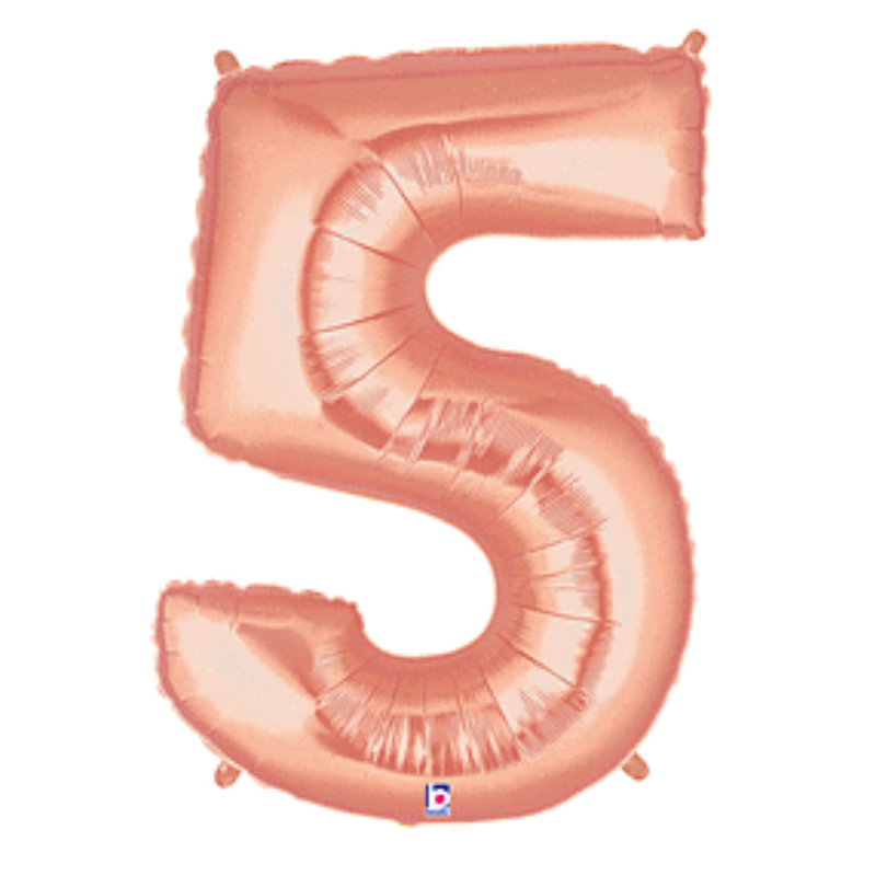 34in Number Balloons: Rose Gold