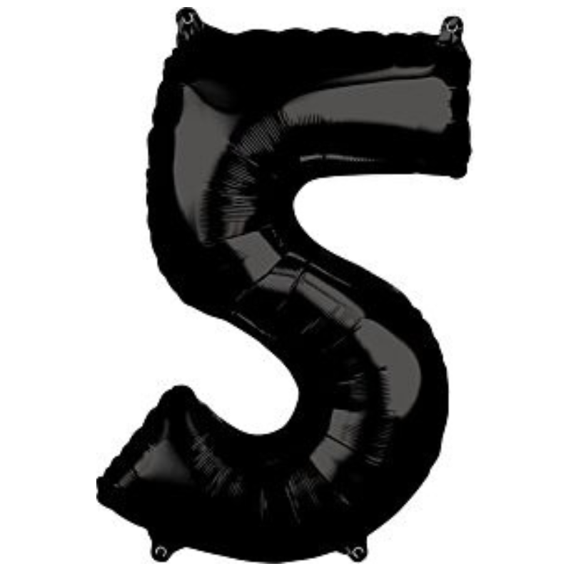 34in Number Balloons: Black