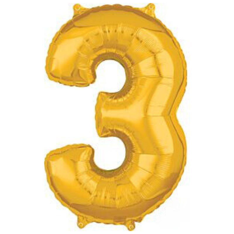 34in Number Balloons: Gold