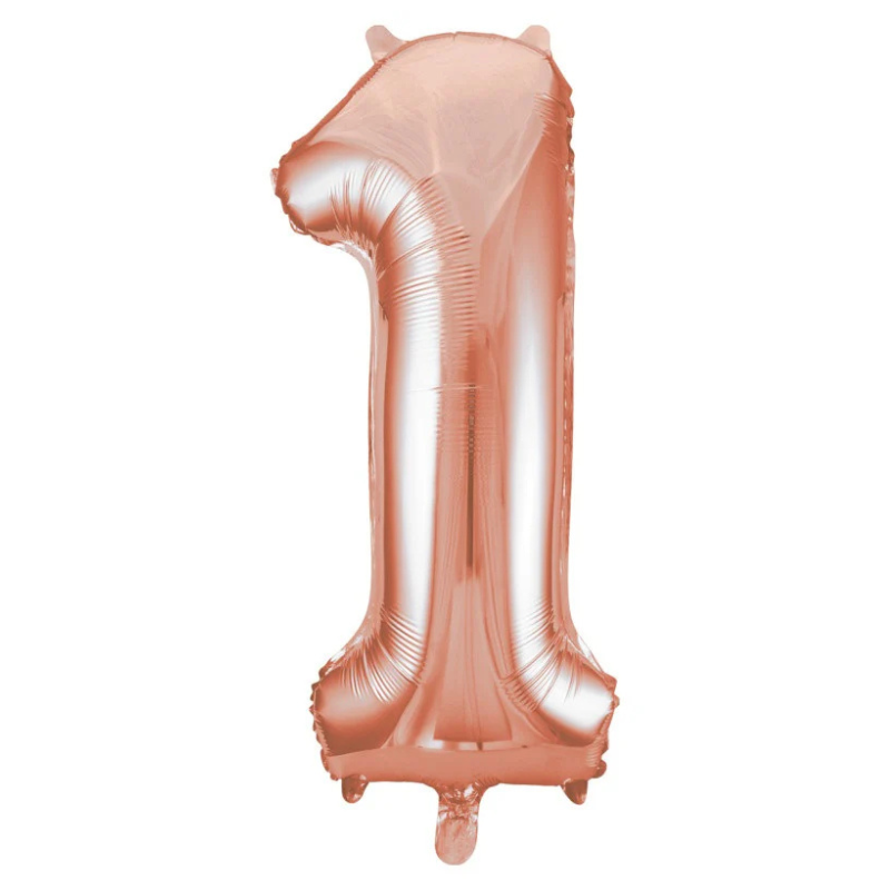 34in Number Balloons: Rose Gold