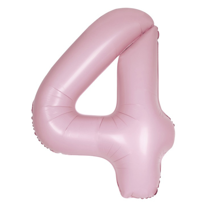 34in Number Balloons: Light Pink Matte