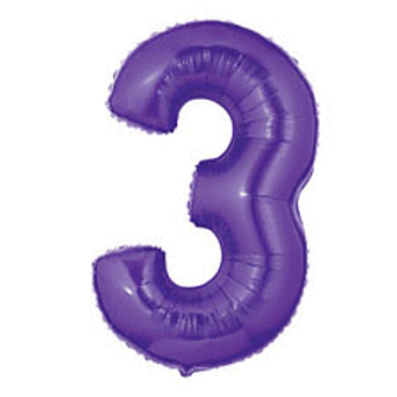 34in Number Balloons: Purple