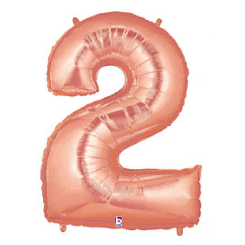 34in Number Balloons: Rose Gold