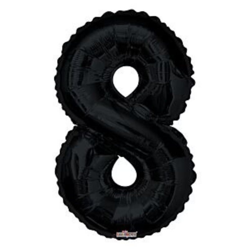 34in Number Balloons: Black