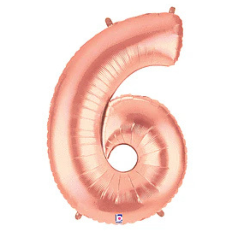 34in Number Balloons: Rose Gold