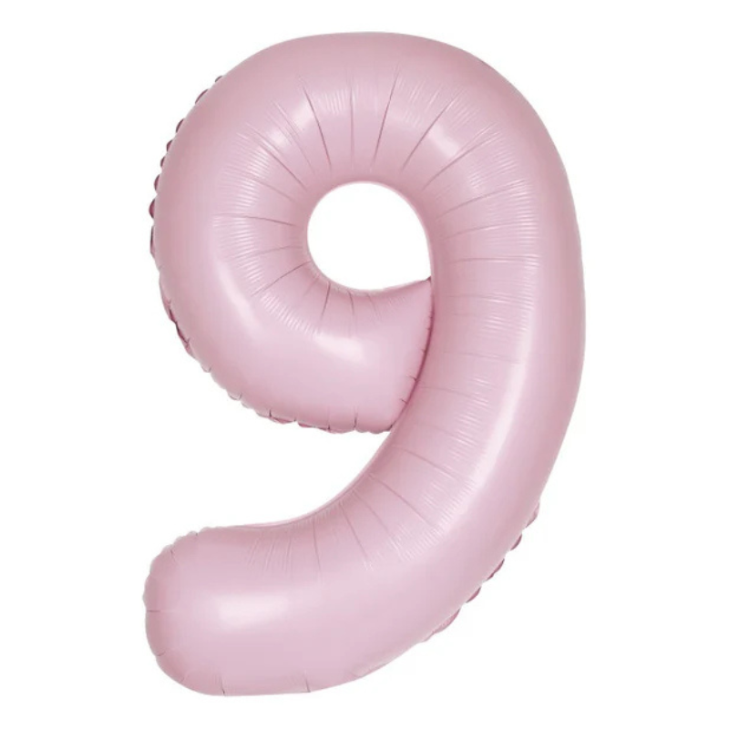 34in Number Balloons: Light Pink Matte