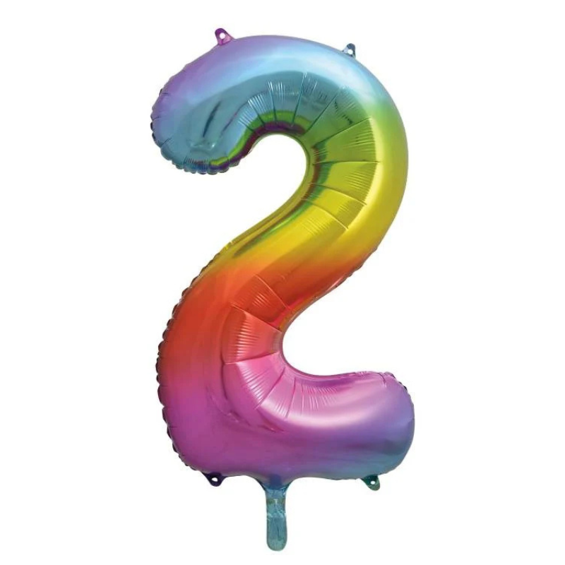 34in Number Balloons: Rainbow